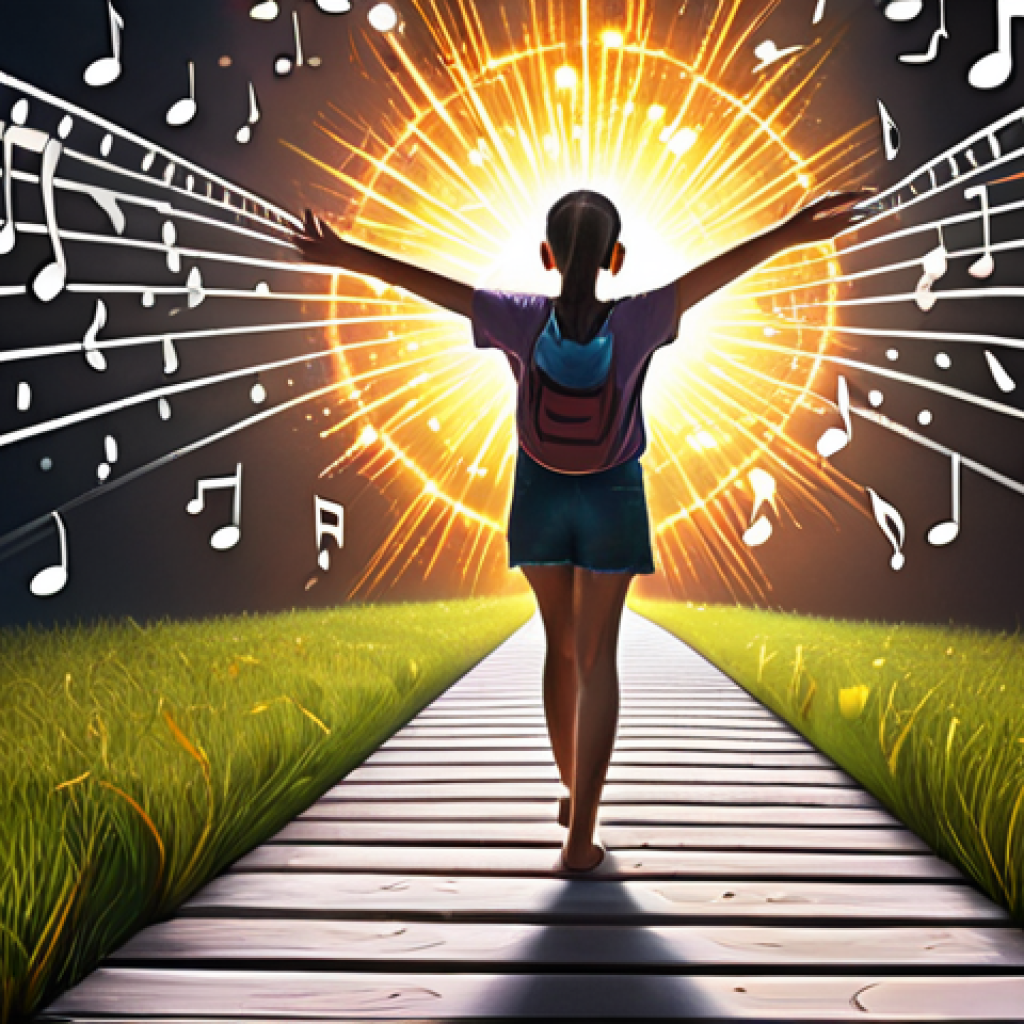 **

A person discovering their inner strengths, represented by glowing abilities radiating outwards. The background shows a path leading towards a bright, hopeful future with symbols of various talents like music notes, art brushes, and welcoming hands.

**