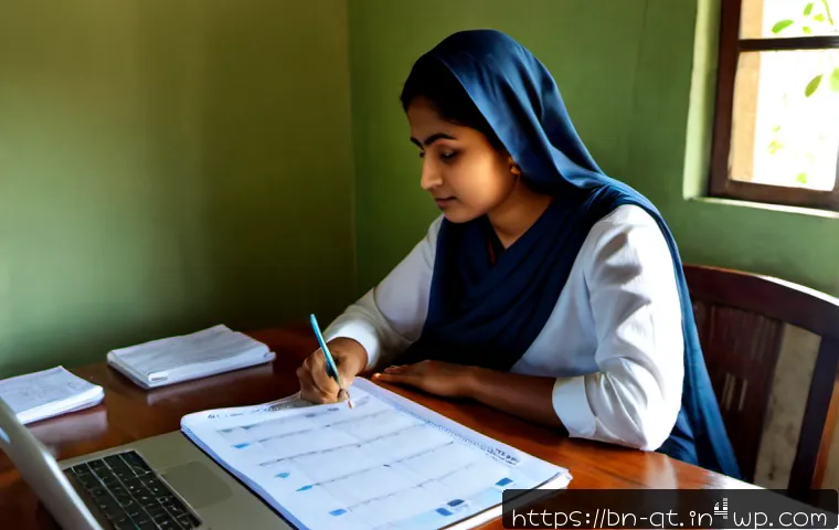 Home 17 목적 중심적 생활의 경험적 사례 - Photorealistic morning scene in a modest Bangladeshi home office, a focused Bengali woman in simple ...