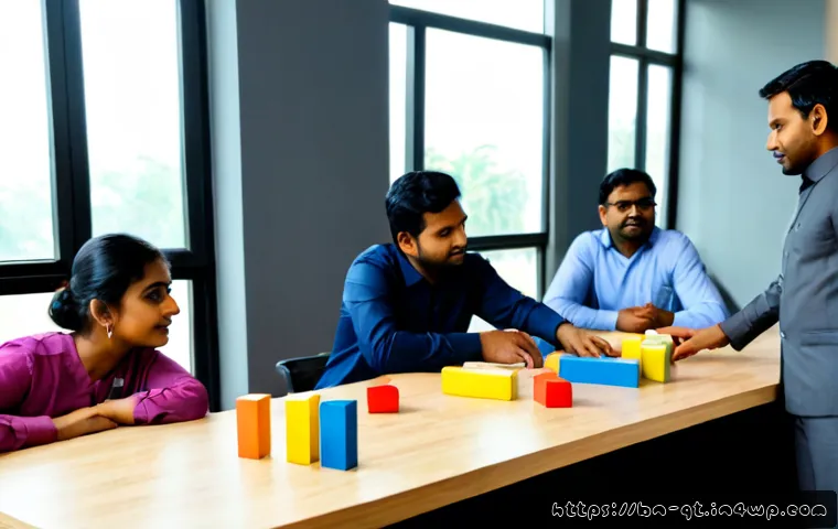 Home 17 목적을 기반으로 한 조직 문화 변화 - Photorealistic purpose-driven organizational culture change, diverse Bangladeshi office team gathere...