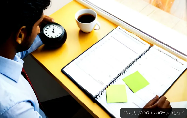 목적 중심적 삶을 위한 체계적 접근 방법 - Photorealistic overhead view of a Bengali professional at a clean home desk, arranging a blank weekl...